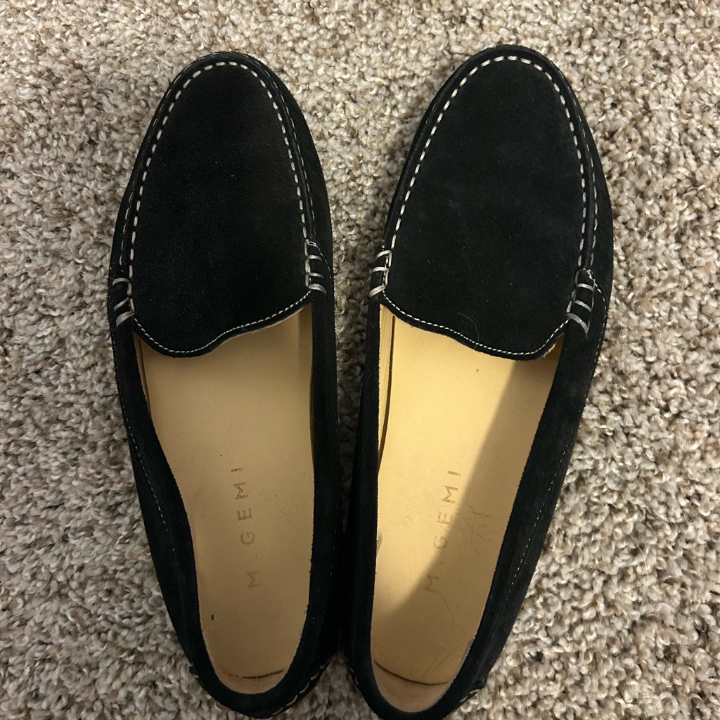 M. Gemi Women's Black Suede Loafers